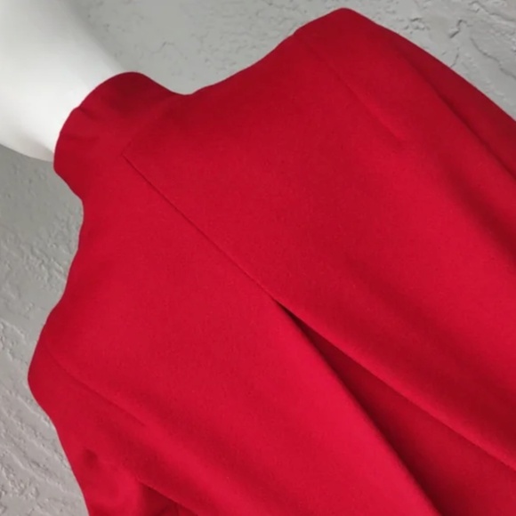 Ashley Scott Vintage Red Full-Length Pure Wool Coat - Picture 15 of 17